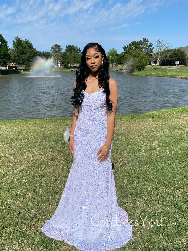 Popular Sequin Mermaid Sweetheart Long Evening Prom Dresses, GR0519 – GordressYou Popular Sequin Mermaid Sweetheart Long Evening Prom Dresses, GR0519 – GordressYou