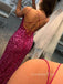 Gorgeous Spaghetti Straps Sequins Mermaid Long Evening Prom Dresses, Custom Prom Dress, GR0086