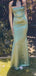 Strapless Sage Green Mermaid Sweetheart Long Evening Prom Dresses, GR0472