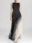 Unique Black Long Evening Prom Dresses, Custom Side Slit Prom Dress, GR0113