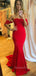 Sweetheart Red Mermaid Off Shoulder Long Evening Prom Dresses, Cheap Prom Dress, GR0148