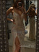 Gorgeous Mermaid Spaghetti Straps Sequins Long Evening Prom Dresses, Custom V-neck Prom Dress, GR0167