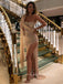 One Shooulder Long Sleeves Sequins Long Evening Prom Dresses, Mermaid Side Slit Prom Dress, GR0210