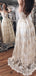 A-line Tulle Appliques Spaghetti Straps Long Evening Prom Dresses, V-neck Wedding Dress, GR0242