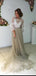 Long Sleeves A-line Tulle Appliques Long Evening Prom Dresses, See Through Prom Dress, GR0248