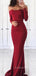 Sexy Sheath Mermaid Burgundy Long Sleeves Long Evening Prom Dresses, GR0253