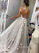 A-line Tulle V-back Long Evening Prom Dresses, Gorgeous Wedding Dress, GR0256