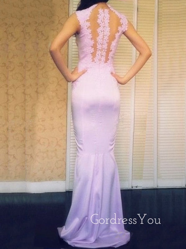 Formal Mermaid Appliques Long Evening Prom Dresses, GR0262