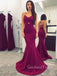 Backless Mermaid Spaghetti Straps Long Evening Prom Dresses, V-neck Cheap Prom Dress, GR0325