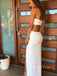 Backless Ivory Strapless Mermaid Long Evening Prom Dresses, GR0350