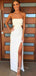 Backless Ivory Strapless Mermaid Long Evening Prom Dresses, GR0350