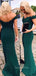 Mermaid Green Appliques Off Shoulder Long Evening Prom Dresses, GR0355