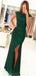 Green Sequins Mermaid Backless Long Evening Prom Dresses, GR0382