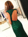 Green Sequins Mermaid Backless Long Evening Prom Dresses, GR0382