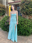 Morden Mermaid Satin Long Evening Prom Dresses, Side Slit Cheap Prom Dress, GR0392