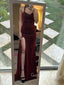 Formal High Slit Mermaid Burgundy Long Evening Prom Dresses, GR0438