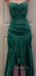 Unique Emerald Green Mermaid Side Slit Long Evening Prom Dresses, GR0459