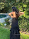 Sweetheart Black Mermaid Long Evening Prom Dresses, GR0470