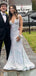 Deep V-neck Sequins Mermaid Long Evening Prom Dresses, V-back Sparkly Prom Dress, GR0507