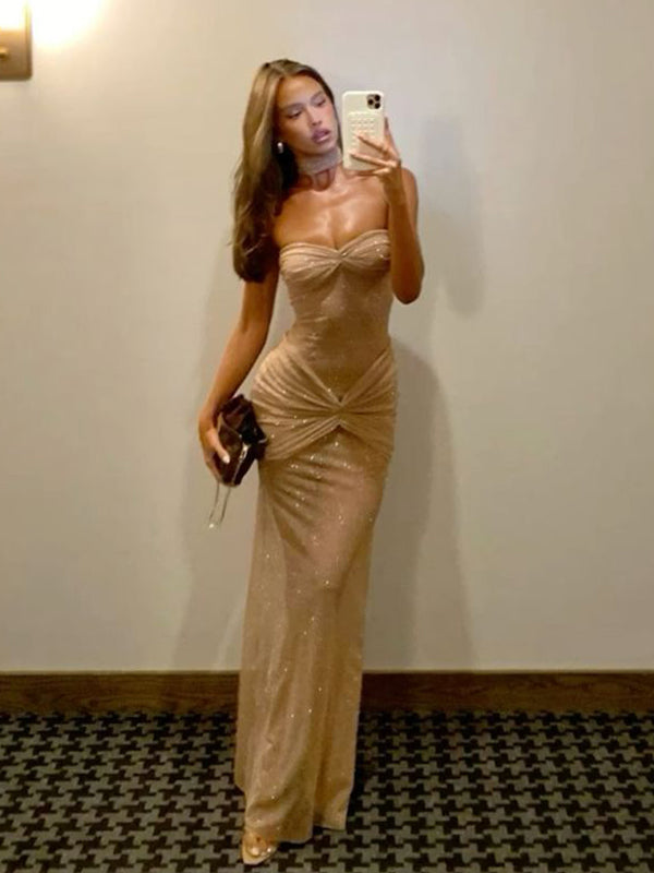 Sweet Heart See Through Mermaid Long Evening Prom Dresses, GR0529