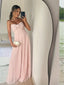 Gorgeous Pink Chiffon Sweet Heart Long Evening Prom Dresses, GR0535