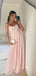 Gorgeous Pink Chiffon Sweet Heart Long Evening Prom Dresses, GR0535