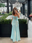 Gorgeous Sweet Heart Blue Satin Mermaid Long Evening Prom Dresses, GR0549