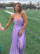 Sweet Heart Purple A-line Long Evening Prom Dresses, GR0556