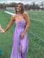 Sweet Heart Purple A-line Long Evening Prom Dresses, GR0556