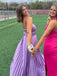 Sweet Heart Purple A-line Long Evening Prom Dresses, GR0556