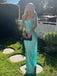 Formal Blue Satin  Long Evening Prom Dresses, Off Shoulder V-neck Prom dress, GR0560