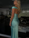 Formal Blue Satin  Long Evening Prom Dresses, Off Shoulder V-neck Prom dress, GR0560
