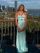 Lovely Blue Satin Long Evening Prom Dresses, Sweet Heart Prom dress, GR0565