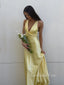 Gorgeous Satin Mermaid Long Evening Prom Dresses, V-neck Prom dress, GR0589