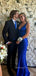 Gorgeous Satin Mermaid Long Evening Prom Dresses, V-neck Prom dress, GR0589