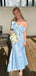 Mermaid Blue Satin Sweetheart Long Evening Prom Dresses, GR0597