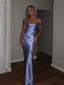 Off Shoulder Satin Mermaid Long Evening Prom Dresses, V-neck Prom Dress, GR0600
