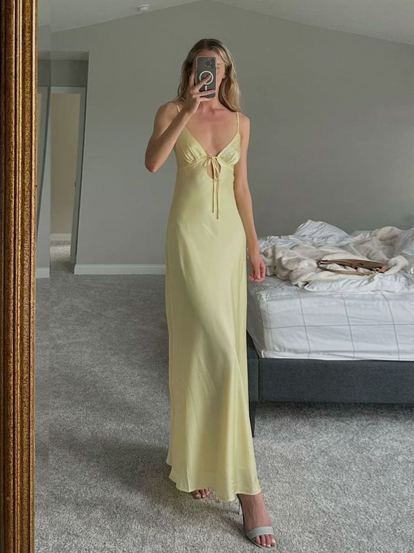 Spaghetti Straps Mermaid V-neck Long Evening Prom Dresses, GR0602