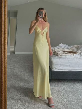 Spaghetti Straps Mermaid V-neck Long Evening Prom Dresses, GR0602