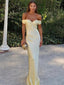 Gorgeous Off Shoulder Satin Long Evening Prom Dresses, Mermaid Prom Dress, GR0605