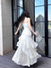 Lovely White Spaghetti Straps Long Evening Prom Dresses, GR0617