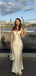 Simple Ivory Mermaid Spaghetti Straps Long Evening Prom Dresses, GR0620