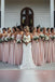 Popular Pink Spaghetti Straps A-line Long Bridesmaid Dresses , GRB0012