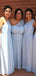 One Shoulder Chiffon A-line Long Custom Sweetheart Bridesmaid Dresses , GRB0032