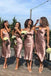 Simple Spaghetti Straps Dusty Rose Satin Long Cheap Custom Bridesmaid Dresses, GRB0111