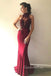 Mismatched Mermaid Burgundy Appliques Long Cheap Custom Bridesmaid Dresses, GRB0116