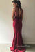 Mismatched Mermaid Burgundy Appliques Long Cheap Custom Bridesmaid Dresses, GRB0116