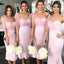 One Shoulder Mermaid Long Cheap Custom Sweetheart Bridesmaid Dresses, GRB0130