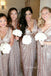 Deep V-neck Mermaid Sequins Long Cheap Custom Bridesmaid Dresses, GRB0146