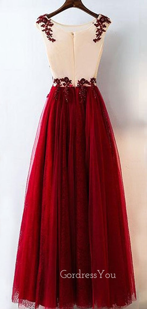 Formal Tulle Applique Inexpensive Elegant Long Evening Prom Dresses, BG51623